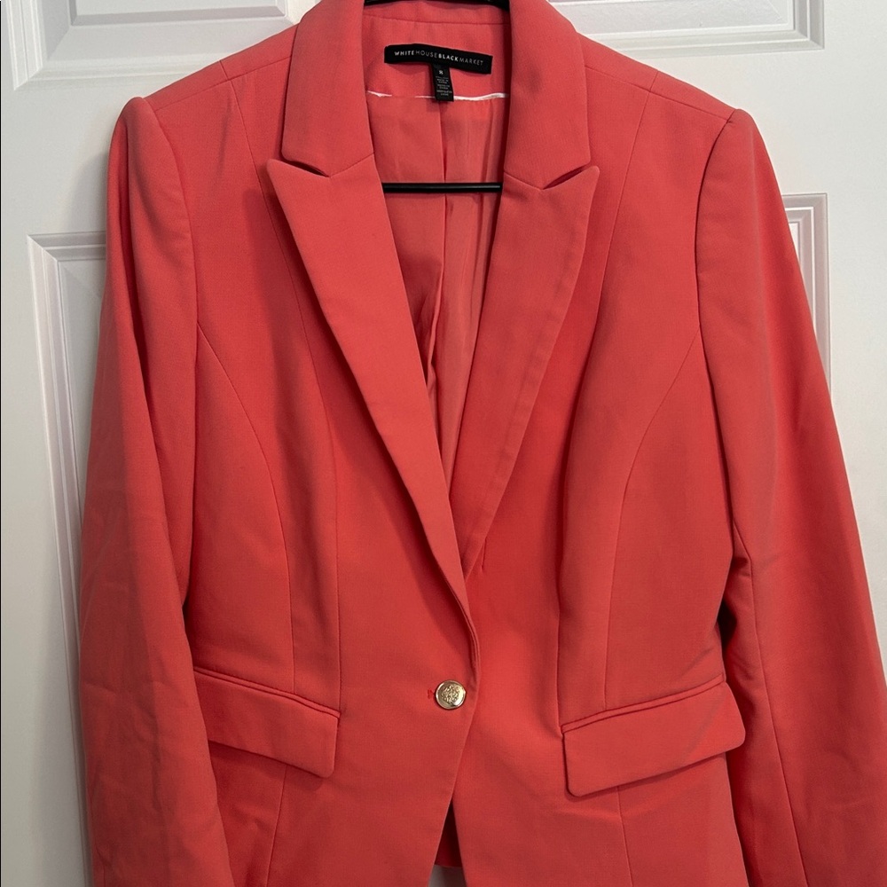 White House Black Market Vibrant Coral Blazer